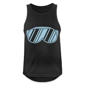 Skibrille - Männer Tank Top atmungsaktiv - Schwarz - Vorne - Nick (188cm)