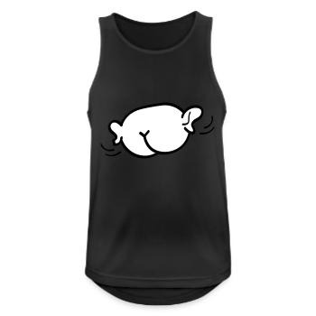 Arsch mit Ohren - Männer Tank Top atmungsaktiv - Schwarz - Vorne - Nick (188cm)