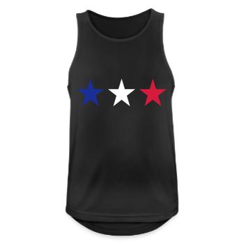 Frankreich - Männer Tank Top atmungsaktiv - Schwarz - Vorne - Nick (188cm)