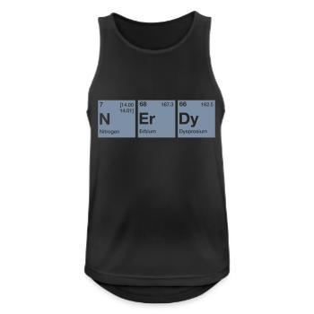 Nerdy Periodensystem Wort - Männer Tank Top atmungsaktiv - Schwarz - Vorne - Nick (188cm)