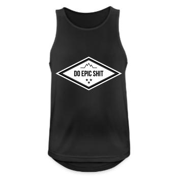 DO EPIC SHIT - Männer Tank Top atmungsaktiv - Schwarz - Vorne - Nick (188cm)
