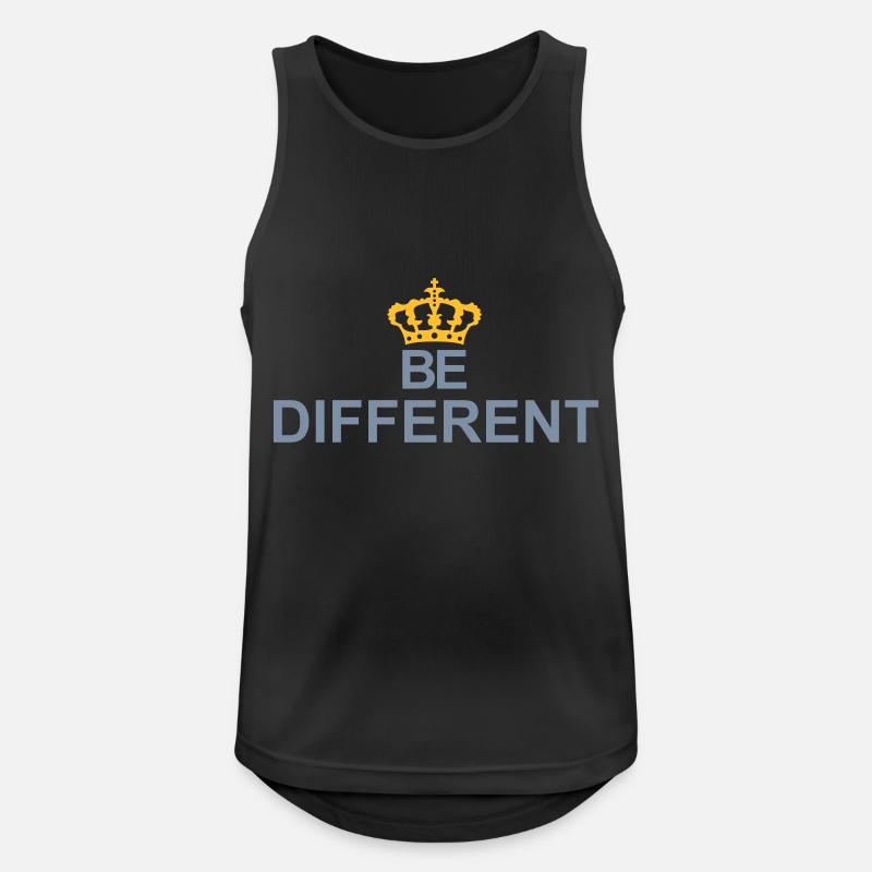 Be different Logo Design - Men's Breathable Tank Top - black