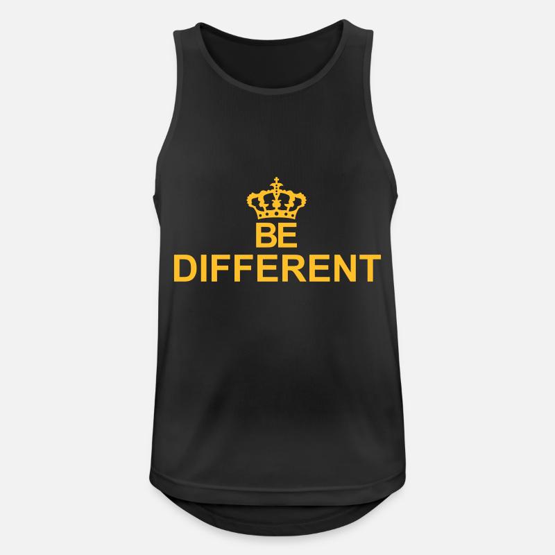 Be different Logo Design - Männer Tank Top atmungsaktiv - Schwarz