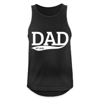 Dad 2023 - Männer Tank Top atmungsaktiv - Schwarz - Vorne - Nick (188cm)