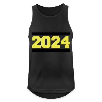2024 - Men's Breathable Tank Top - black - Front - Nick (188cm)