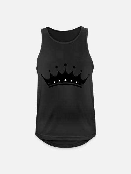 Krone - Männer Tank Top atmungsaktiv - Schwarz