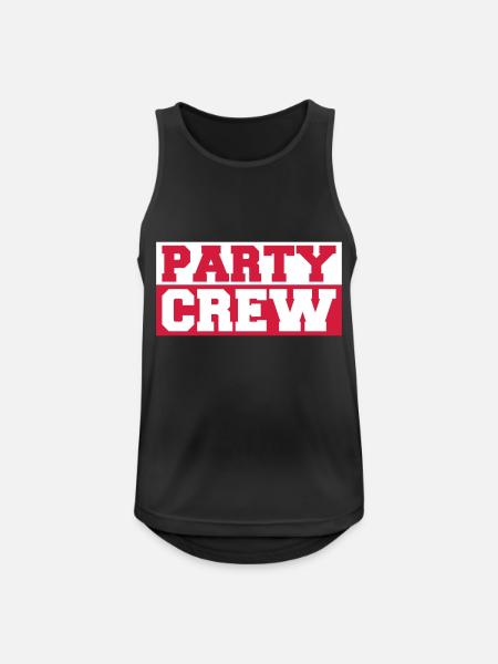 Party Crew - Männer Tank Top atmungsaktiv - Schwarz