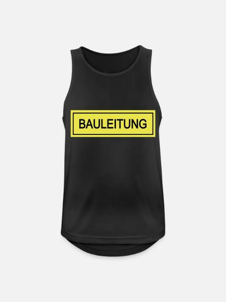 bauleitung - Männer Tank Top atmungsaktiv - Schwarz
