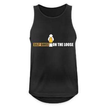goose on the loose - Men's Breathable Tank Top - black - Front - Nick (188cm)