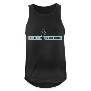 goose on the loose - Men's Breathable Tank Top - black - Front - Nick (188cm)
