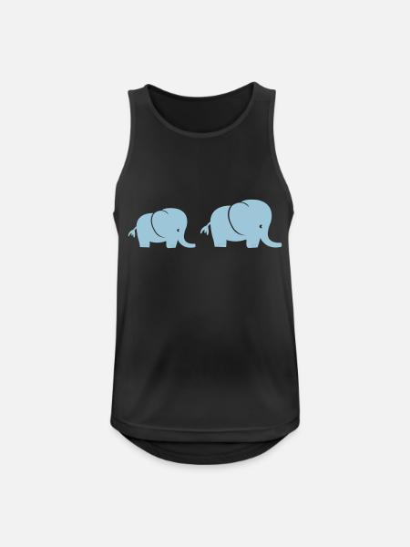 Elephants - Men's Breathable Tank Top - black