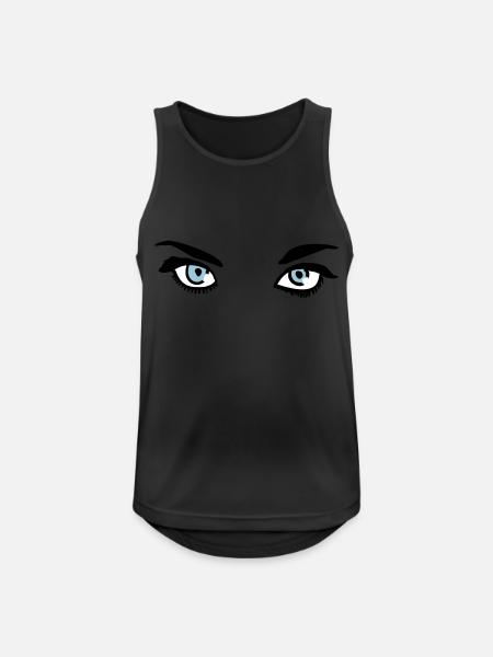Auge - Männer Tank Top atmungsaktiv - Schwarz