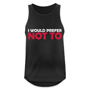 I prefer not to - Men's Breathable Tank Top - black - Front - Nick (188cm)