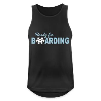 Snowboard - Men's Breathable Tank Top - black - Front - Nick (188cm)