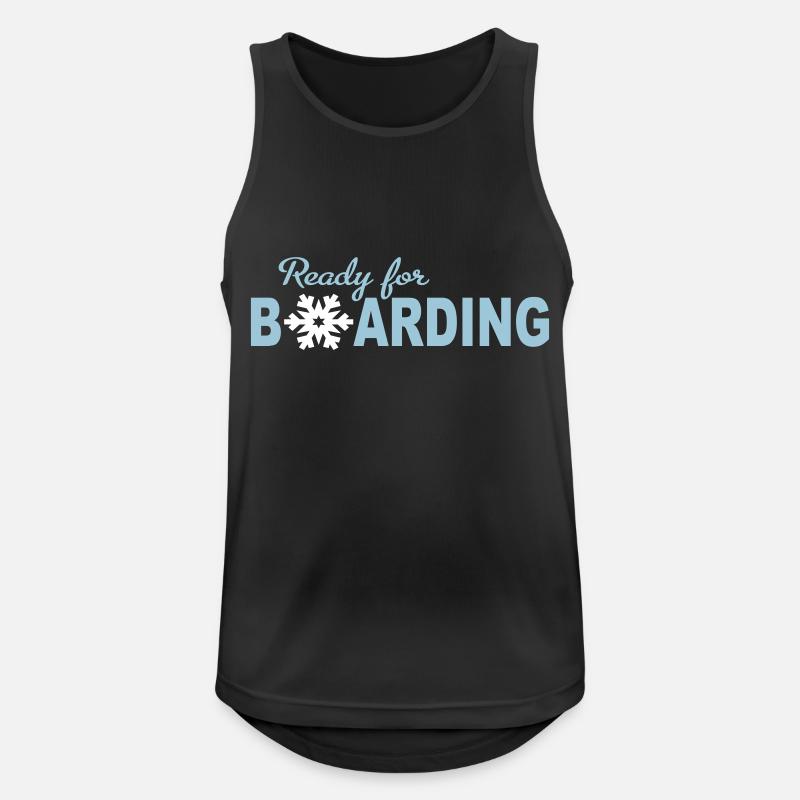 Snowboard - Männer Tank Top atmungsaktiv - Schwarz