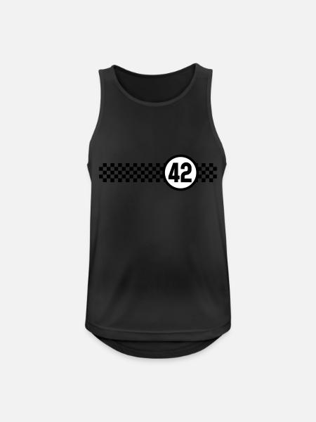 Racing 42 - Männer Tank Top atmungsaktiv - Schwarz