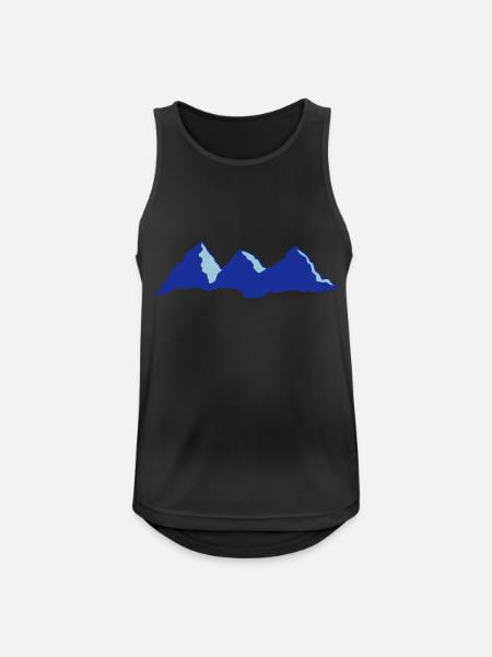 mountain highlander drawing vector - Men's Breathable Tank Top - black
