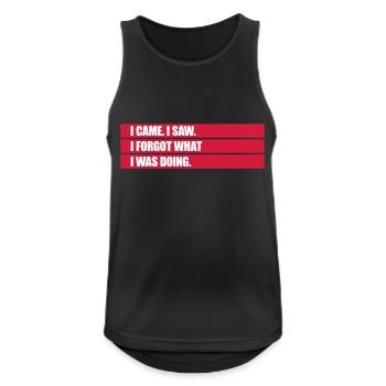 I came saw forget - Männer Tank Top atmungsaktiv - Schwarz - Vorne - Nick (188cm)