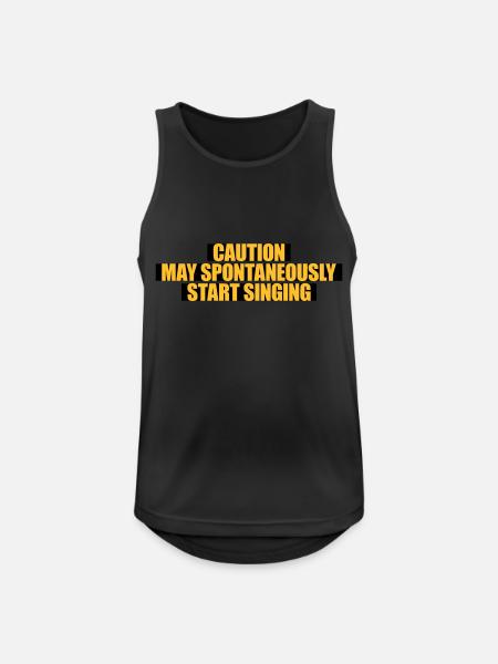 may spontaneously start singing - Men's Breathable Tank Top - black