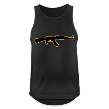 Kalashnikov - Männer Tank Top atmungsaktiv - Schwarz - Vorne - Nick (188cm)