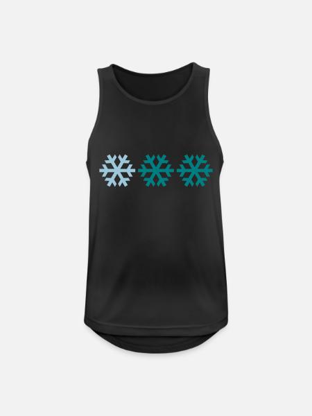 Three snowflakes - Men's Breathable Tank Top - black