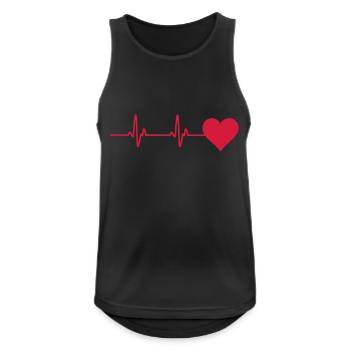 rythme cardiaque moniteur - Débardeur respirant Homme - noir - Devant - Nick (188cm)