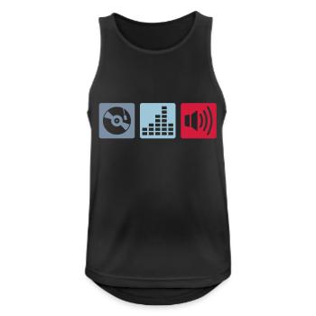 Music - DJ - Männer Tank Top atmungsaktiv - Schwarz - Vorne - Nick (188cm)