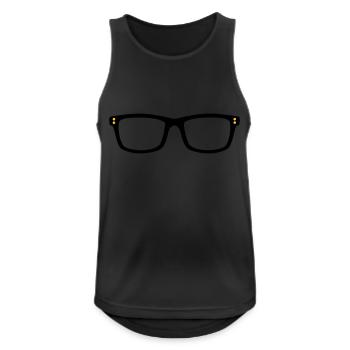 glasses - Men's Breathable Tank Top - black - Front - Nick (188cm)