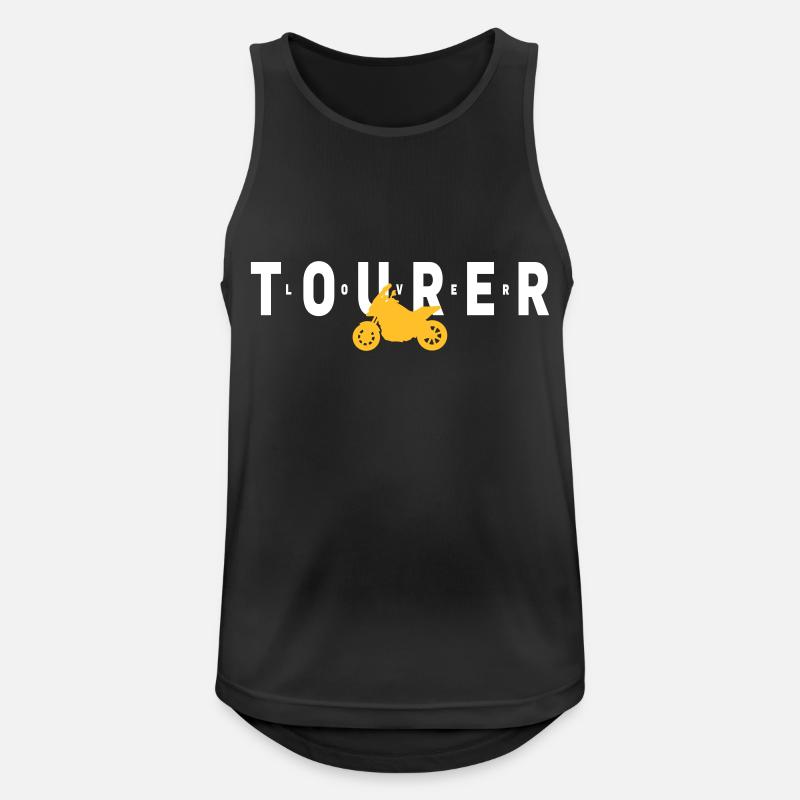 Tourer Motorrad Statement - Männer Tank Top atmungsaktiv - Schwarz