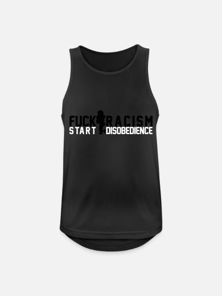 kapernick - Männer Tank Top atmungsaktiv - Schwarz