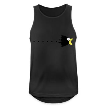 Rabe Überraschung Karikatur - Männer Tank Top atmungsaktiv - Schwarz - Vorne - Nick (188cm)