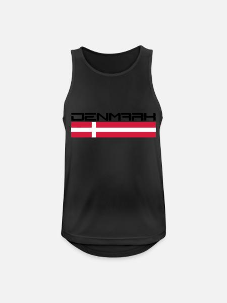 Denmark Logo Design - Men's Breathable Tank Top - black
