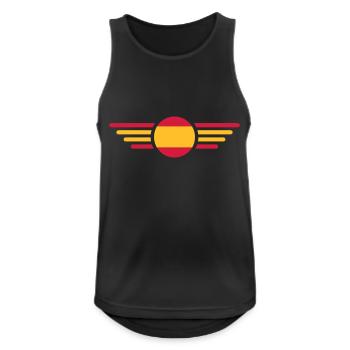Flügel Flage Spanien - Männer Tank Top atmungsaktiv - Schwarz - Vorne - Nick (188cm)