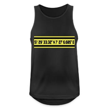 Wstfln Stadion Dortmund Koordinaten - Männer Tank Top atmungsaktiv - Schwarz - Vorne - Nick (188cm)