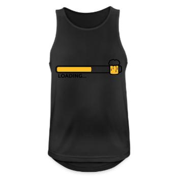 loading balkentext logo design loading download en - Men's Breathable Tank Top - black - Front - Nick (188cm)