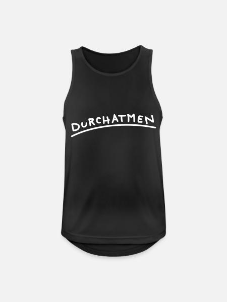 atmen - Männer Tank Top atmungsaktiv - Schwarz