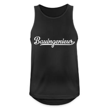 Bauingenieur - Männer Tank Top atmungsaktiv - Schwarz - Vorne - Nick (188cm)