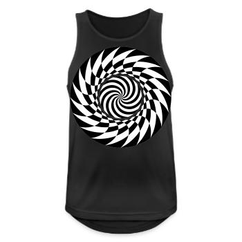 trippy - Männer Tank Top atmungsaktiv - Schwarz - Vorne - Nick (188cm)