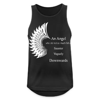 angel quote - Männer Tank Top atmungsaktiv - Schwarz - Vorne - Nick (188cm)