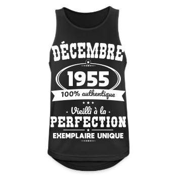 70th Anniversary - December 1955 Perfection - Men's Breathable Tank Top - black - Front - Nick (188cm)