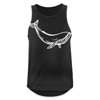 Wal - Männer Tank Top atmungsaktiv - Schwarz - Vorne - Nick (188cm)