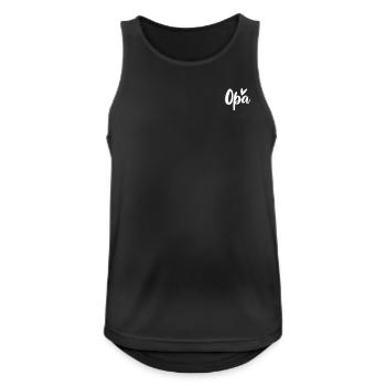 GRANDPA - Men's Breathable Tank Top - black - Front - Nick (188cm)