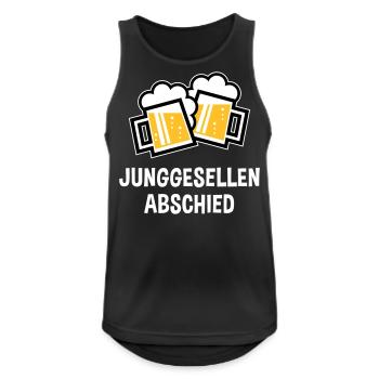Junggesellenabschied (Bier Bayrische Bierkrüge 3C) - Männer Tank Top atmungsaktiv - Schwarz - Vorne - Nick (188cm)