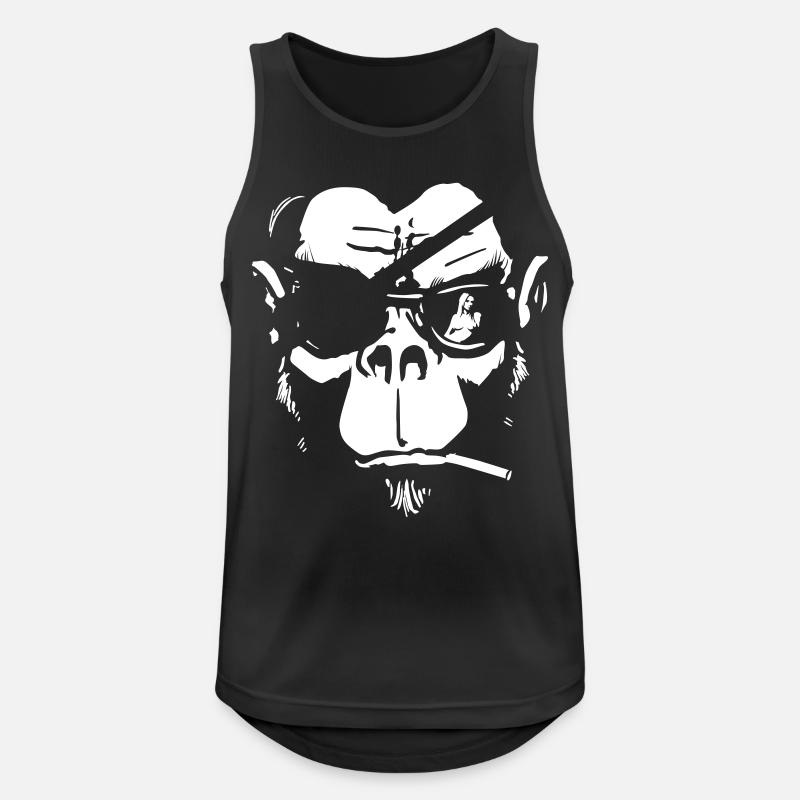 Monkey Mafia - Männer Tank Top atmungsaktiv - Schwarz