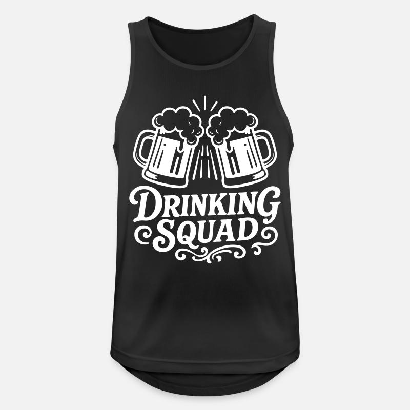 Drinking Squad Bier - Männer Tank Top atmungsaktiv - Schwarz
