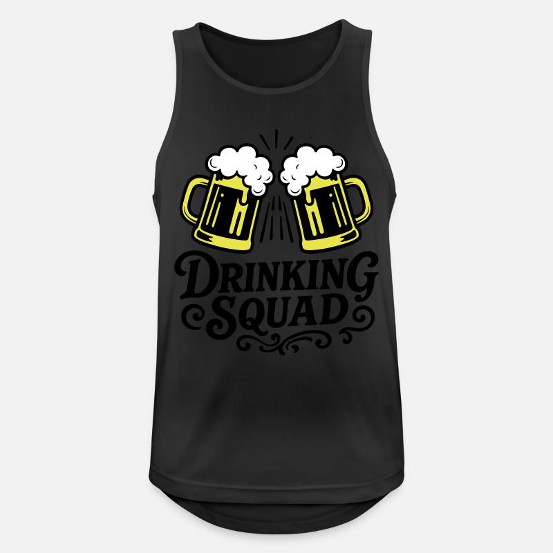 Drinking Squad Bier - Männer Tank Top atmungsaktiv - Schwarz