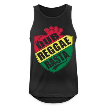 dub reggae rasta - Débardeur respirant Homme - noir - Devant - Nick (188cm)