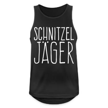 Schnitzeljäger Schnitzel Jäger - Männer Tank Top atmungsaktiv - Schwarz - Vorne - Nick (188cm)