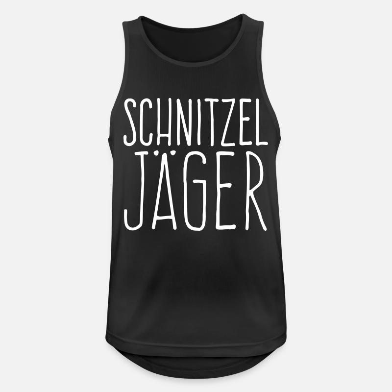 Schnitzeljäger Schnitzel Jäger - Männer Tank Top atmungsaktiv - Schwarz