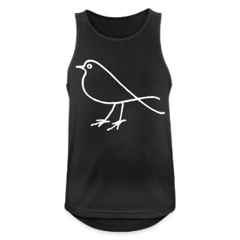 Vogel - Männer Tank Top atmungsaktiv - Schwarz - Vorne - Nick (188cm)